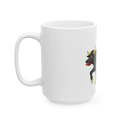 Black Bull of Clarence Badge of Edward IV - White Coffee Mug - Go Mug Yourself