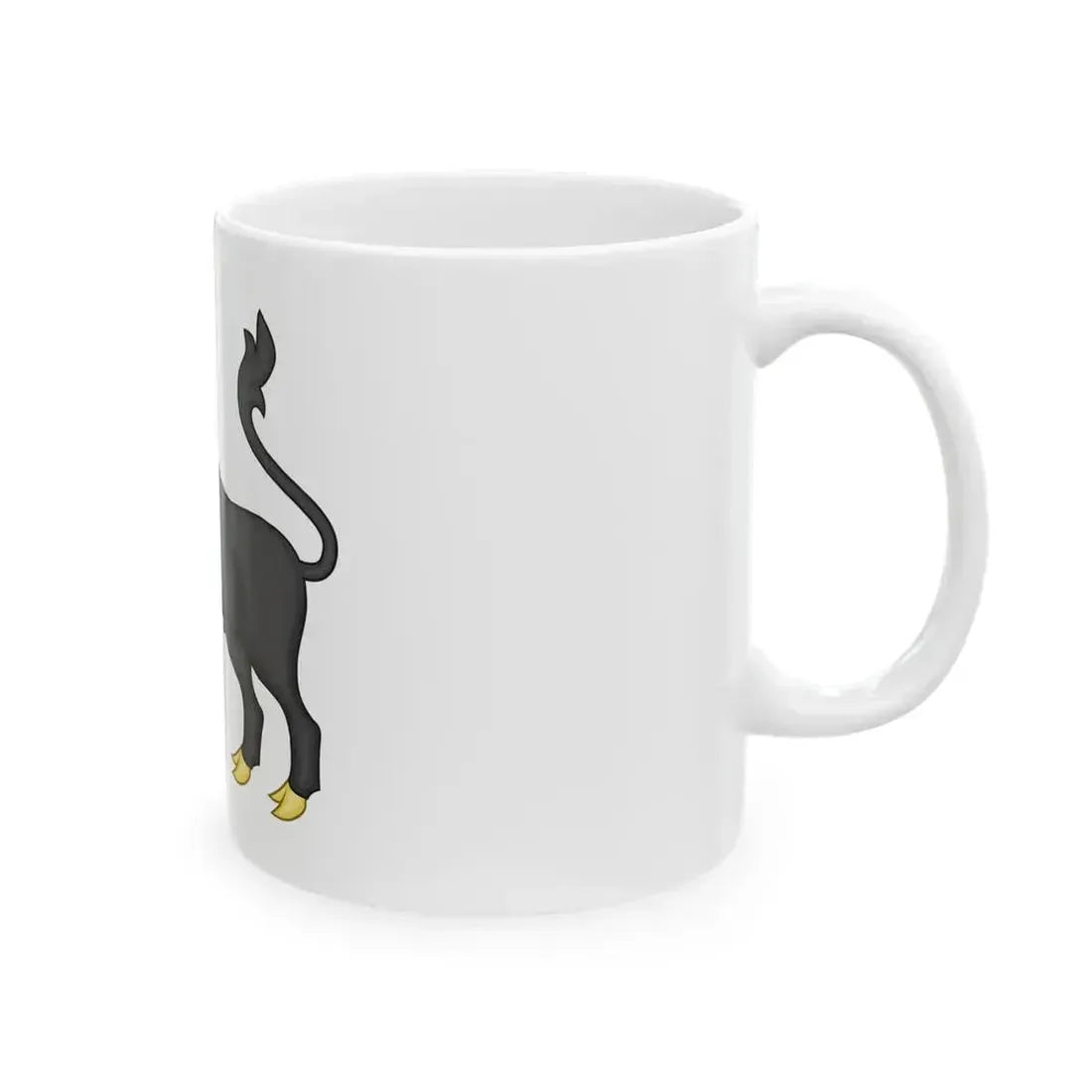 Black Bull of Clarence Badge of Edward IV - White Coffee Mug - Go Mug Yourself