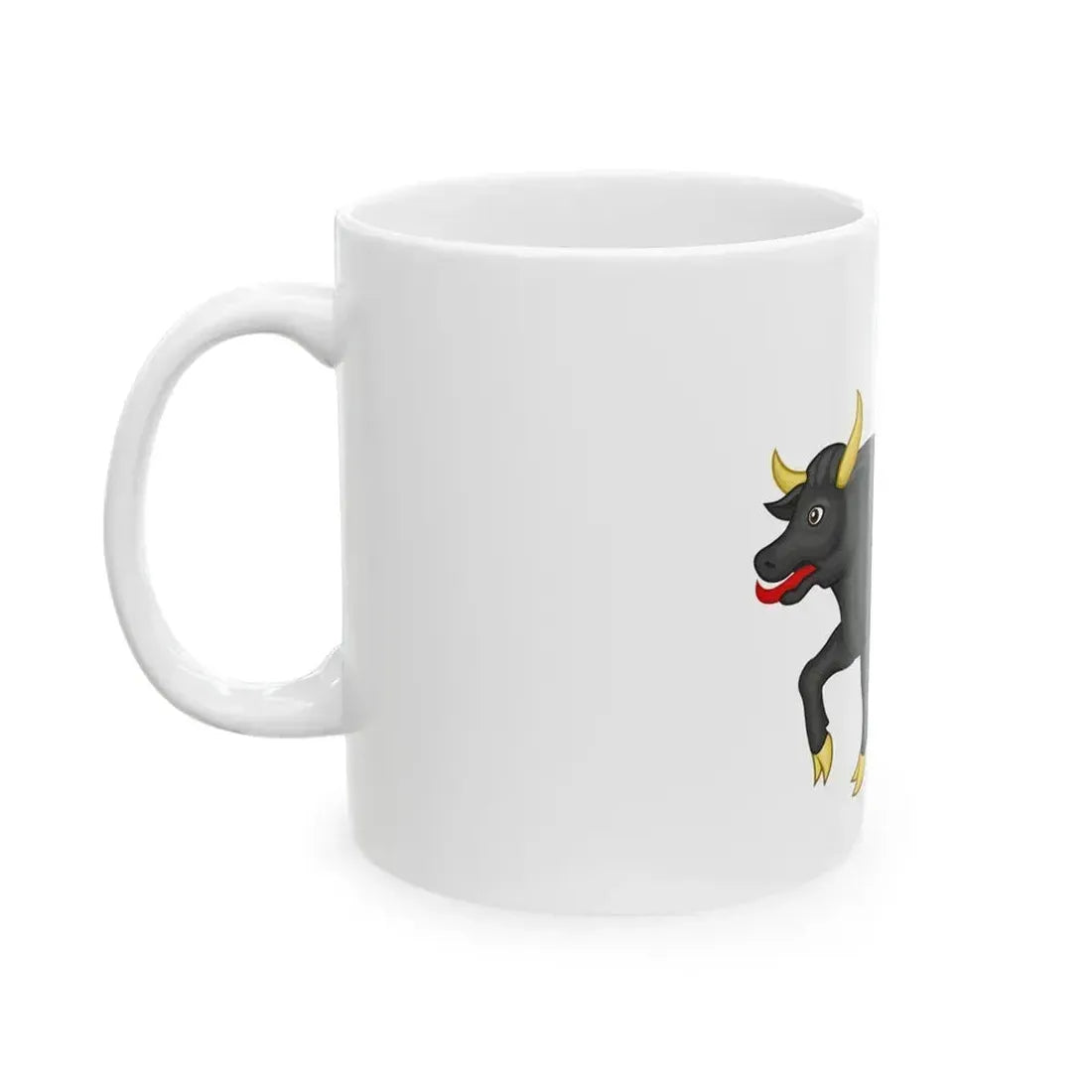 Black Bull of Clarence Badge of Edward IV - White Coffee Mug - Go Mug Yourself