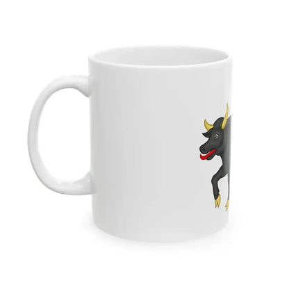 Black Bull of Clarence Badge of Edward IV - White Coffee Mug - Go Mug Yourself