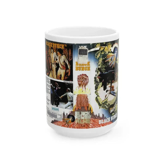 BLACK BUNCH (VHS COVER) - White Coffee Mug 15oz - Go Mug Yourself