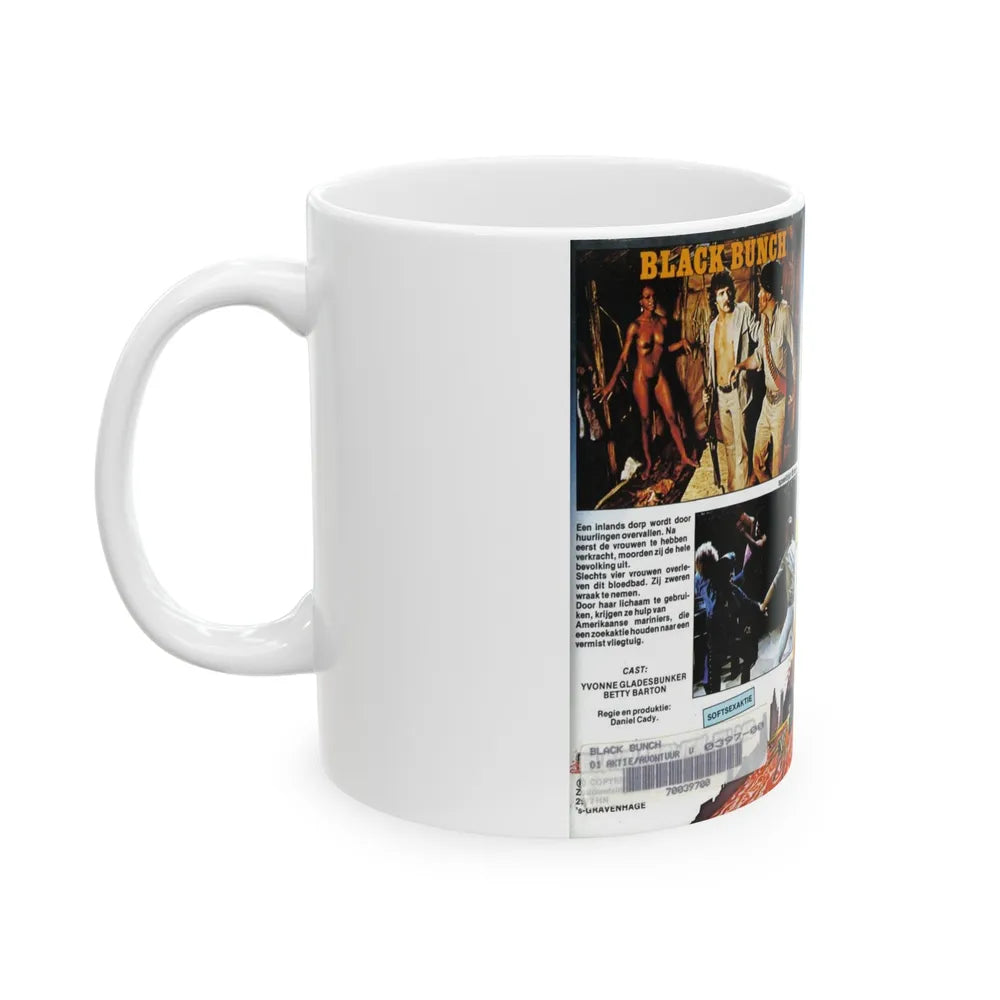 BLACK BUNCH (VHS COVER) - White Coffee Mug-Go Mug Yourself