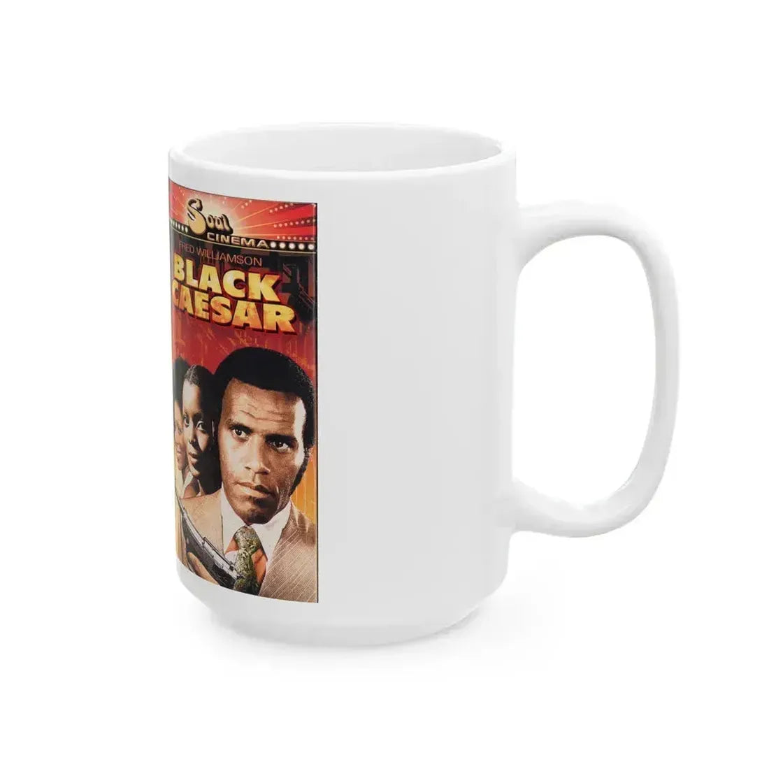 BLACK CAESAR (VHS COVER) - White Coffee Mug - Go Mug Yourself