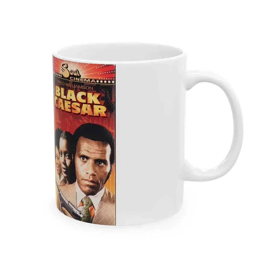 BLACK CAESAR (VHS COVER) - White Coffee Mug - Go Mug Yourself
