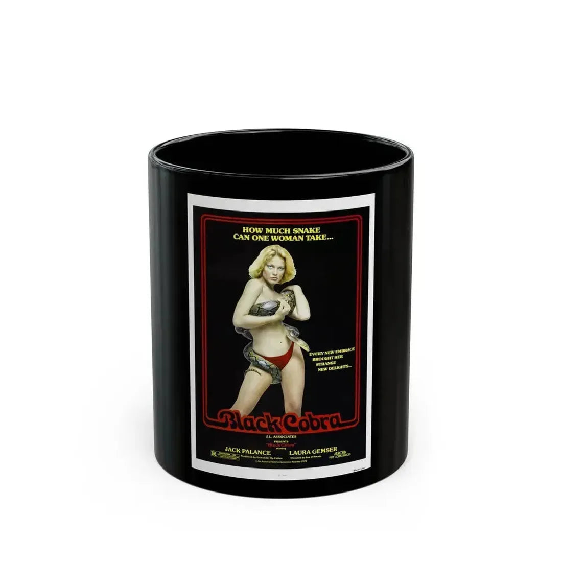 BLACK COBRA 1976 Movie Poster - Black Coffee Mug 11oz - Go Mug Yourself