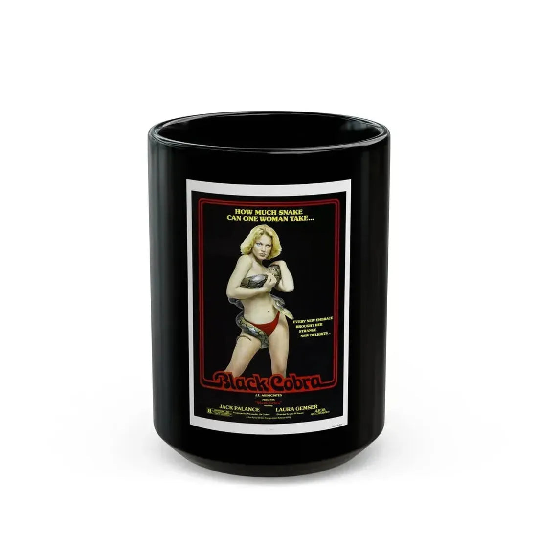 BLACK COBRA 1976 Movie Poster - Black Coffee Mug 15oz - Go Mug Yourself