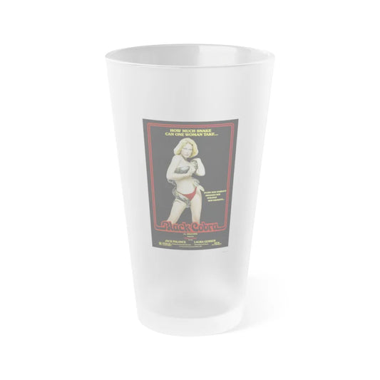 BLACK COBRA 1976 Movie Poster - Frosted Pint Glass 16oz-16oz-Frosted-Go Mug Yourself