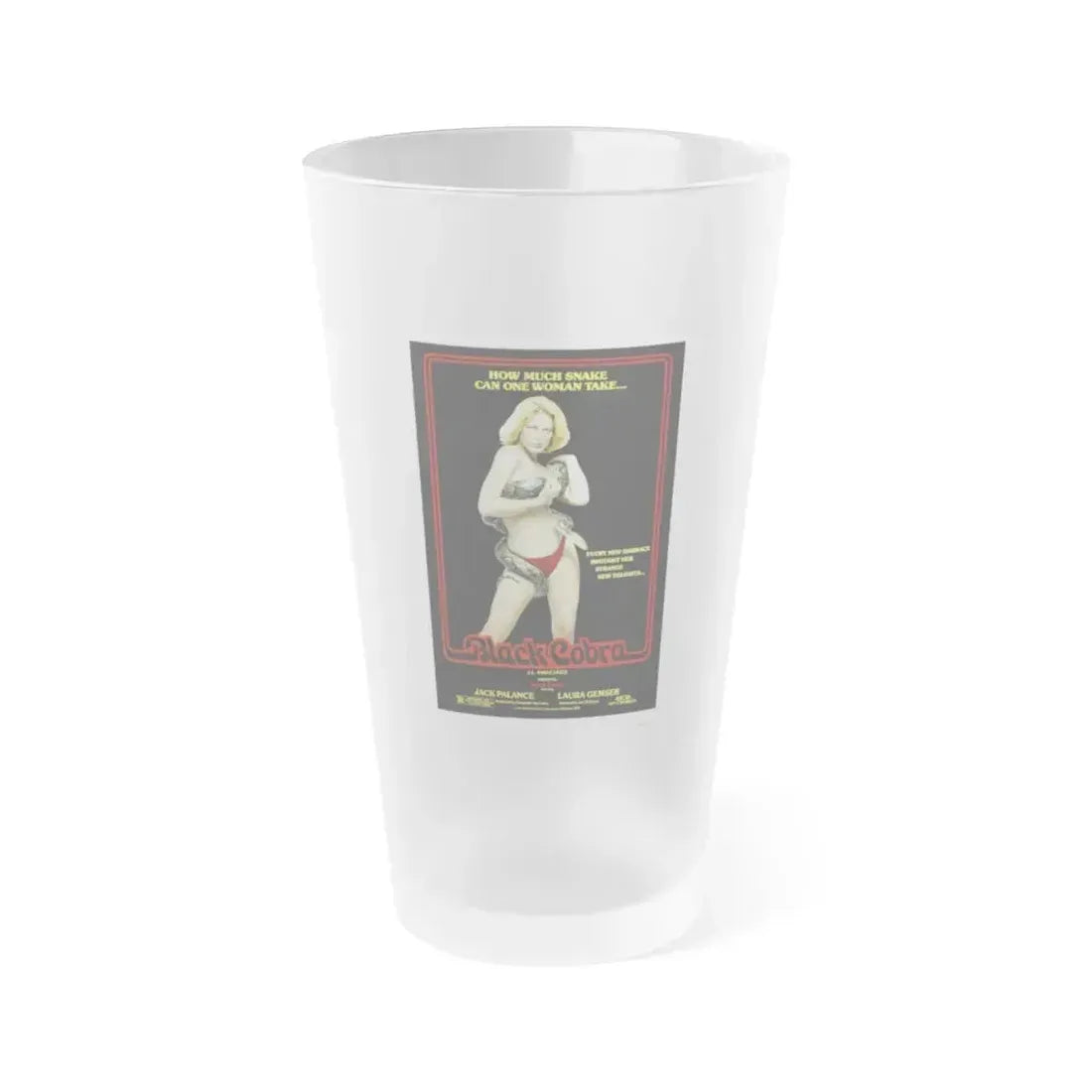BLACK COBRA 1976 Movie Poster - Frosted Pint Glass 16oz 16oz Frosted - Go Mug Yourself