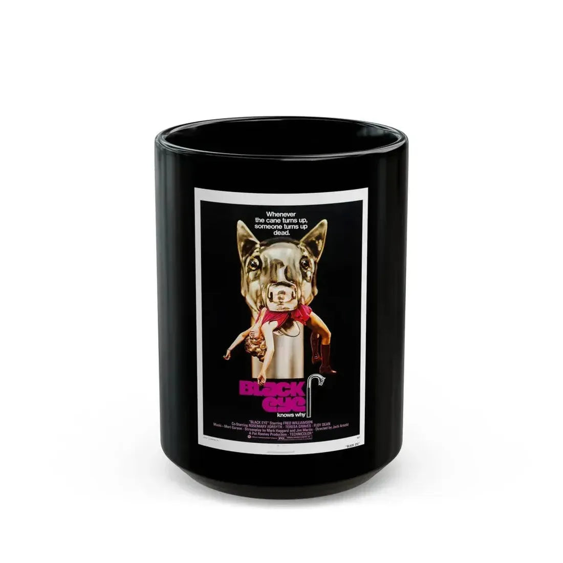 BLACK EYE 1974 Movie Poster - Black Coffee Mug 15oz - Go Mug Yourself