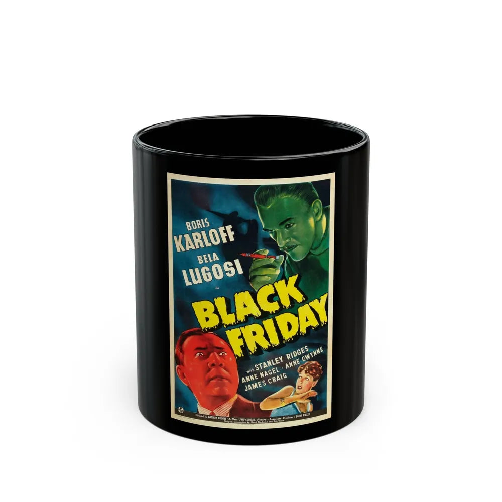 BLACK FRIDAY 1940 Movie Poster - Black Coffee Mug-11oz-Go Mug Yourself