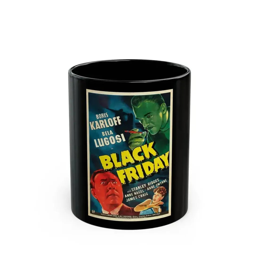 BLACK FRIDAY 1940 Movie Poster - Black Coffee Mug 11oz - Go Mug Yourself