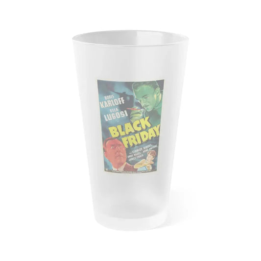 BLACK FRIDAY 1940 Movie Poster - Frosted Pint Glass 16oz Default Title - Go Mug Yourself