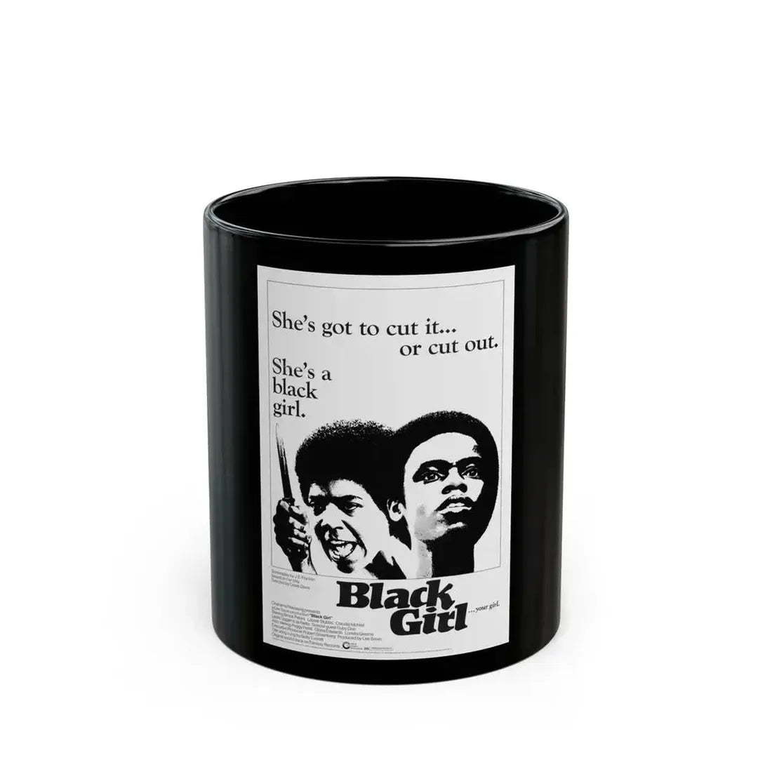 BLACK GIRL 1966 Movie Poster - Black Coffee Mug 11oz - Go Mug Yourself