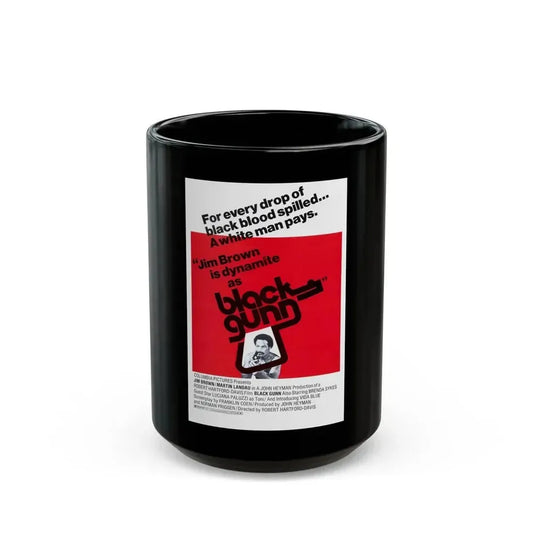 BLACK GUNN 1972 Movie Poster - Black Coffee Mug 15oz - Go Mug Yourself