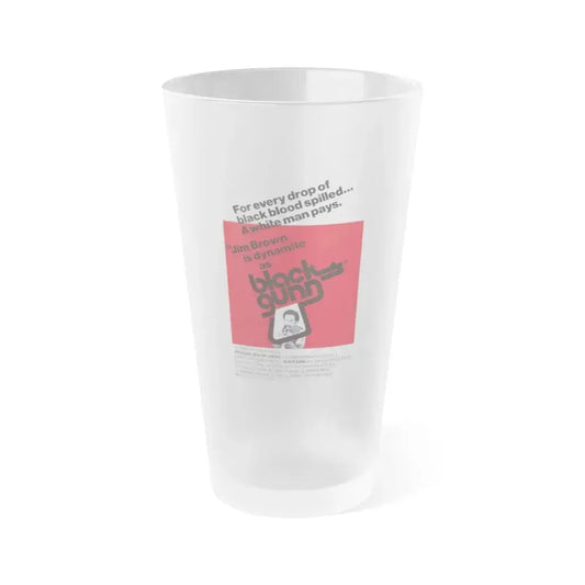 BLACK GUNN 1972 Movie Poster - Frosted Pint Glass 16oz 16oz Frosted - Go Mug Yourself