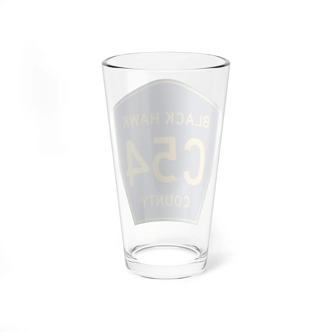 Black Hawk County Route C54 IA (Iowa) (Road Sign) Pint Glass 16oz - Go Mug Yourself
