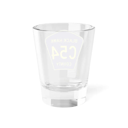 Black Hawk County Route C54 IA (Iowa) (Road Sign) Shot Glass 1.5oz - Go Mug Yourself