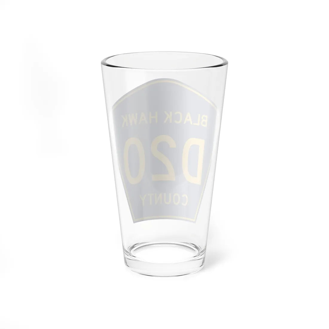 Black Hawk County Route D20 IA (Iowa) (Road Sign) Pint Glass 16oz - Go Mug Yourself