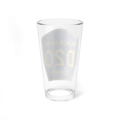 Black Hawk County Route D20 IA (Iowa) (Road Sign) Pint Glass 16oz - Go Mug Yourself