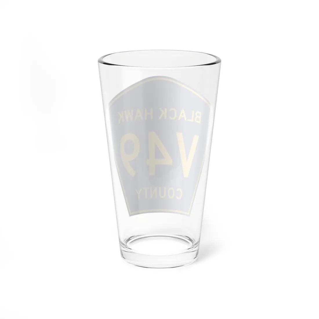 Black Hawk County Route V49 IA (Iowa) (Road Sign) Pint Glass 16oz - Go Mug Yourself
