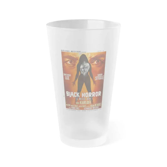 BLACK HORROR 1968 Movie Poster - Frosted Pint Glass 16oz Default Title - Go Mug Yourself