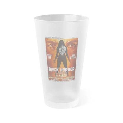 BLACK HORROR 1968 Movie Poster - Frosted Pint Glass 16oz-Go Mug Yourself