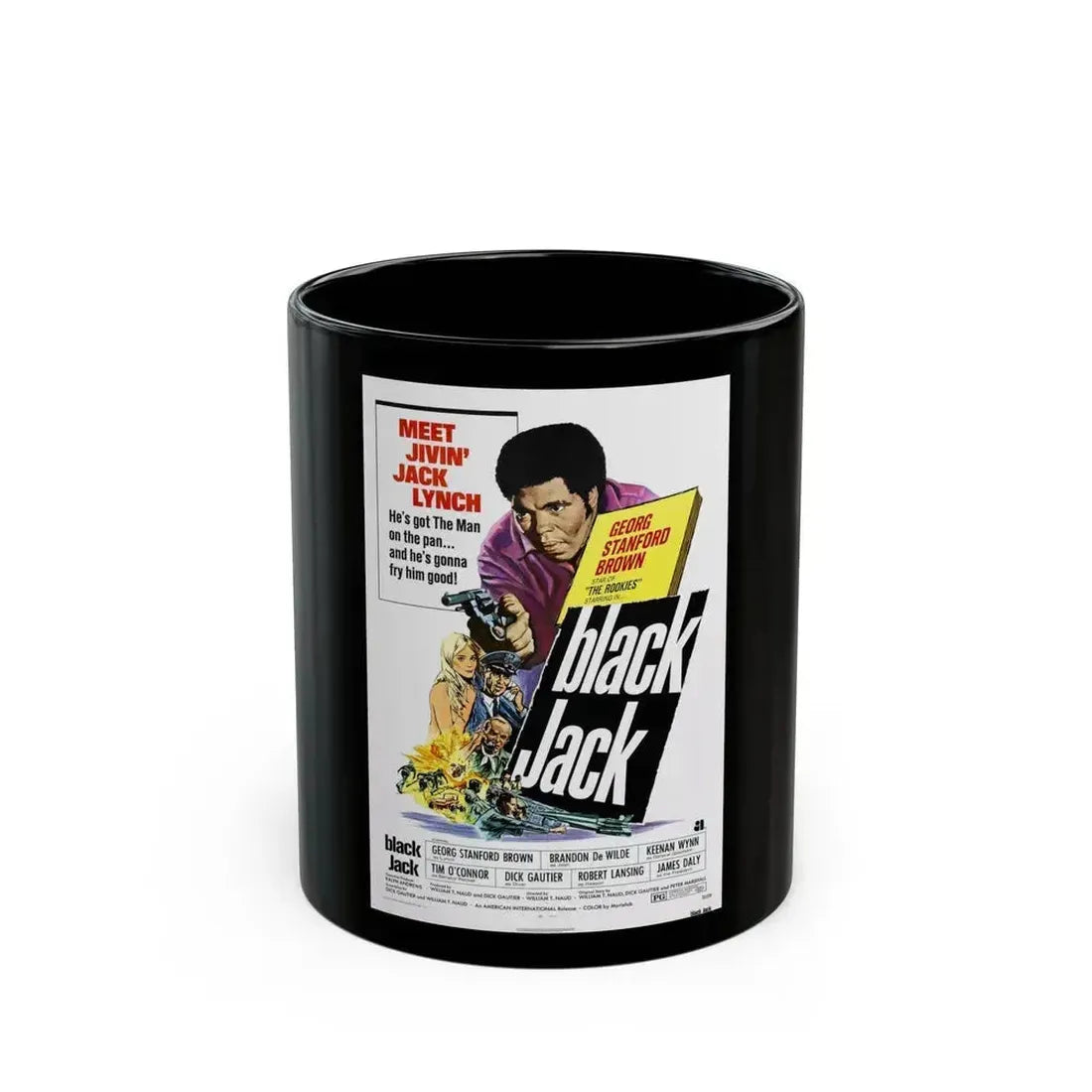 BLACK JACK 1972 Movie Poster - Black Coffee Mug 11oz - Go Mug Yourself