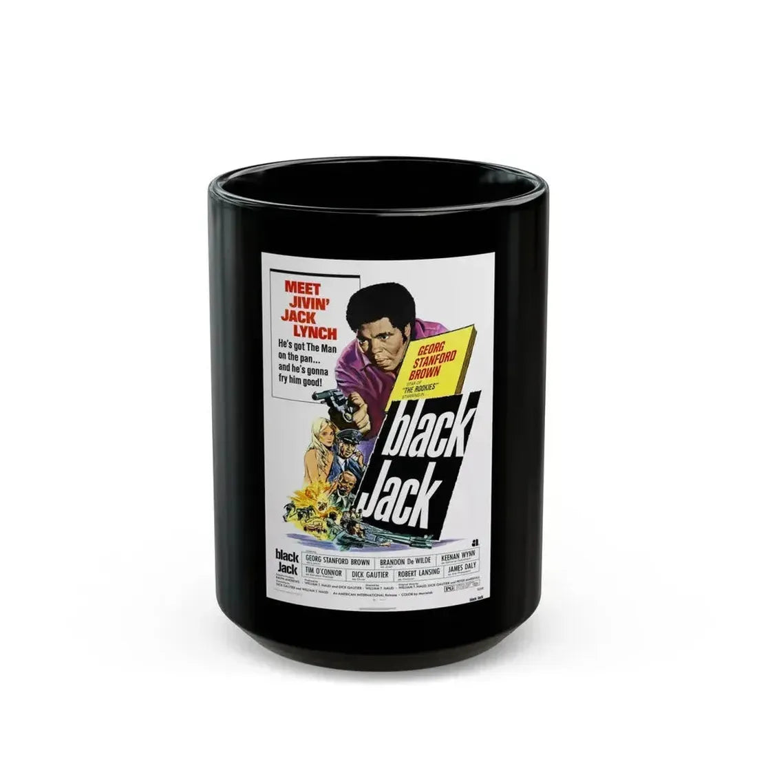 BLACK JACK 1972 Movie Poster - Black Coffee Mug 15oz - Go Mug Yourself