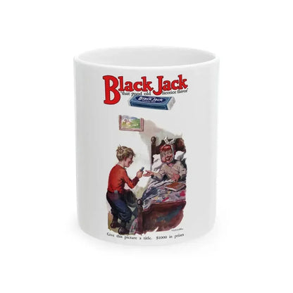 Black Jack ad, Adventure, October 1, 1927 - White Coffee Mug 11oz - Go Mug Yourself