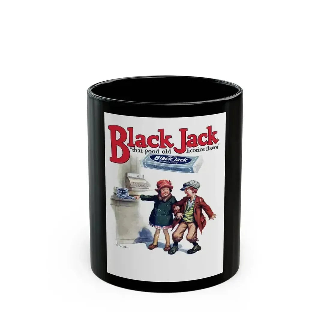 Black Jack ad, Popular Magazine, March 7, 1927 - Black Coffee Mug 11oz - Go Mug Yourself