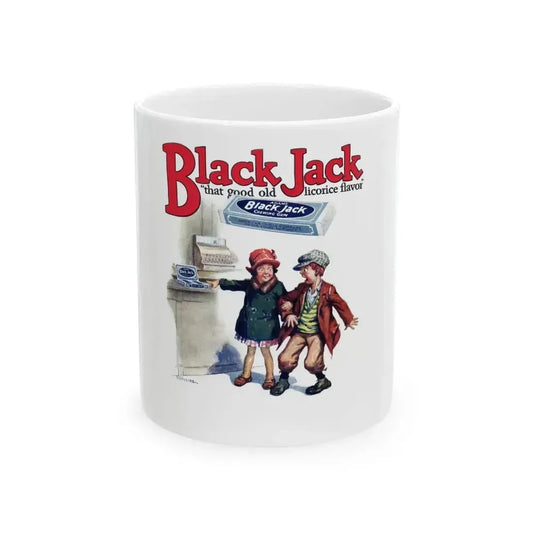 Black Jack ad, Popular Magazine, March 7, 1927 - White Coffee Mug 11oz - Go Mug Yourself