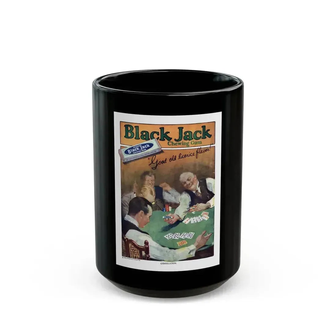 Black Jack ad, The Popular Magazine backcover, April 7, 1923 - Black Coffee Mug 15oz - Go Mug Yourself