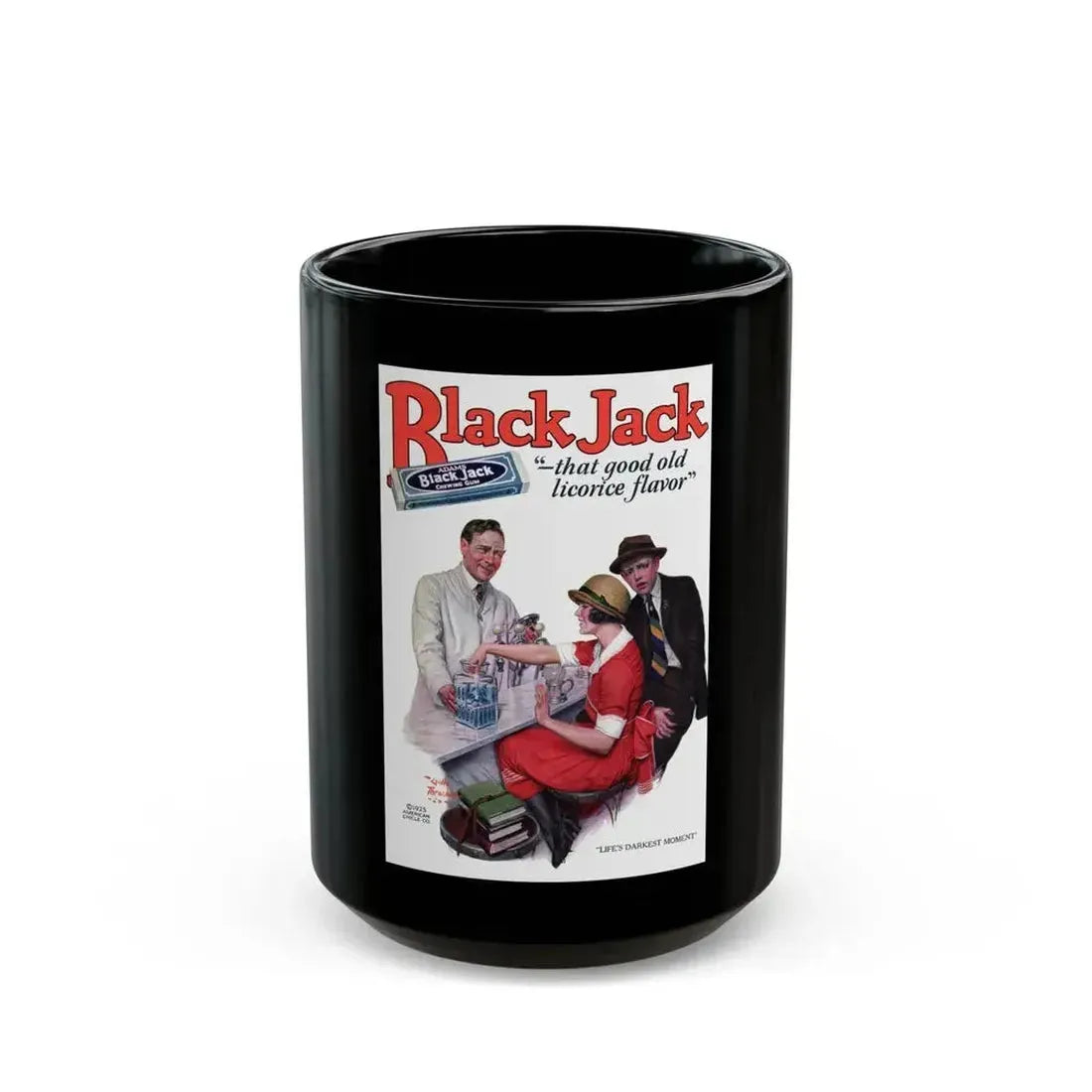 Black Jack advertisement, Adventure, June 20, 1925 - Black Coffee Mug 15oz - Go Mug Yourself
