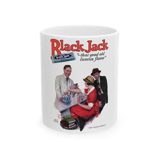 Black Jack advertisement, Adventure, June 20, 1925 - White Coffee Mug 11oz - Go Mug Yourself