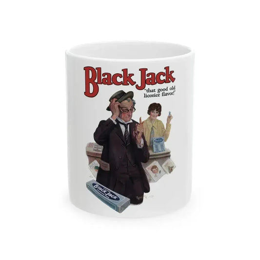 Black Jack advertisement, Adventure, November 8, 1926 - White Coffee Mug 11oz - Go Mug Yourself