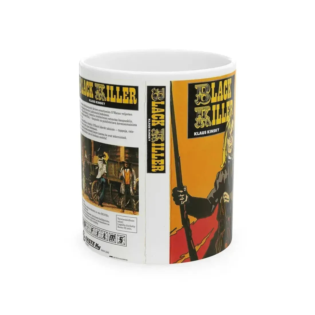 BLACK KILLER (VHS COVER) - White Coffee Mug 11oz - Go Mug Yourself