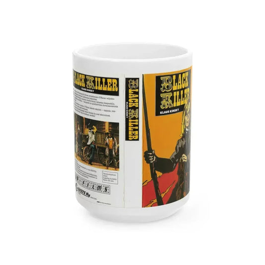 BLACK KILLER (VHS COVER) - White Coffee Mug 15oz - Go Mug Yourself
