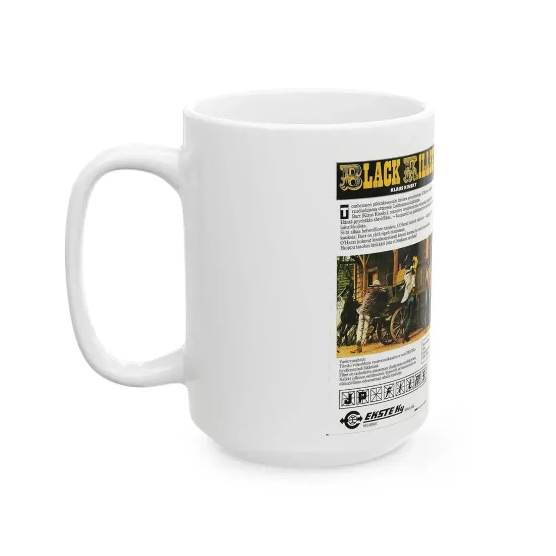BLACK KILLER (VHS COVER) - White Coffee Mug - Go Mug Yourself