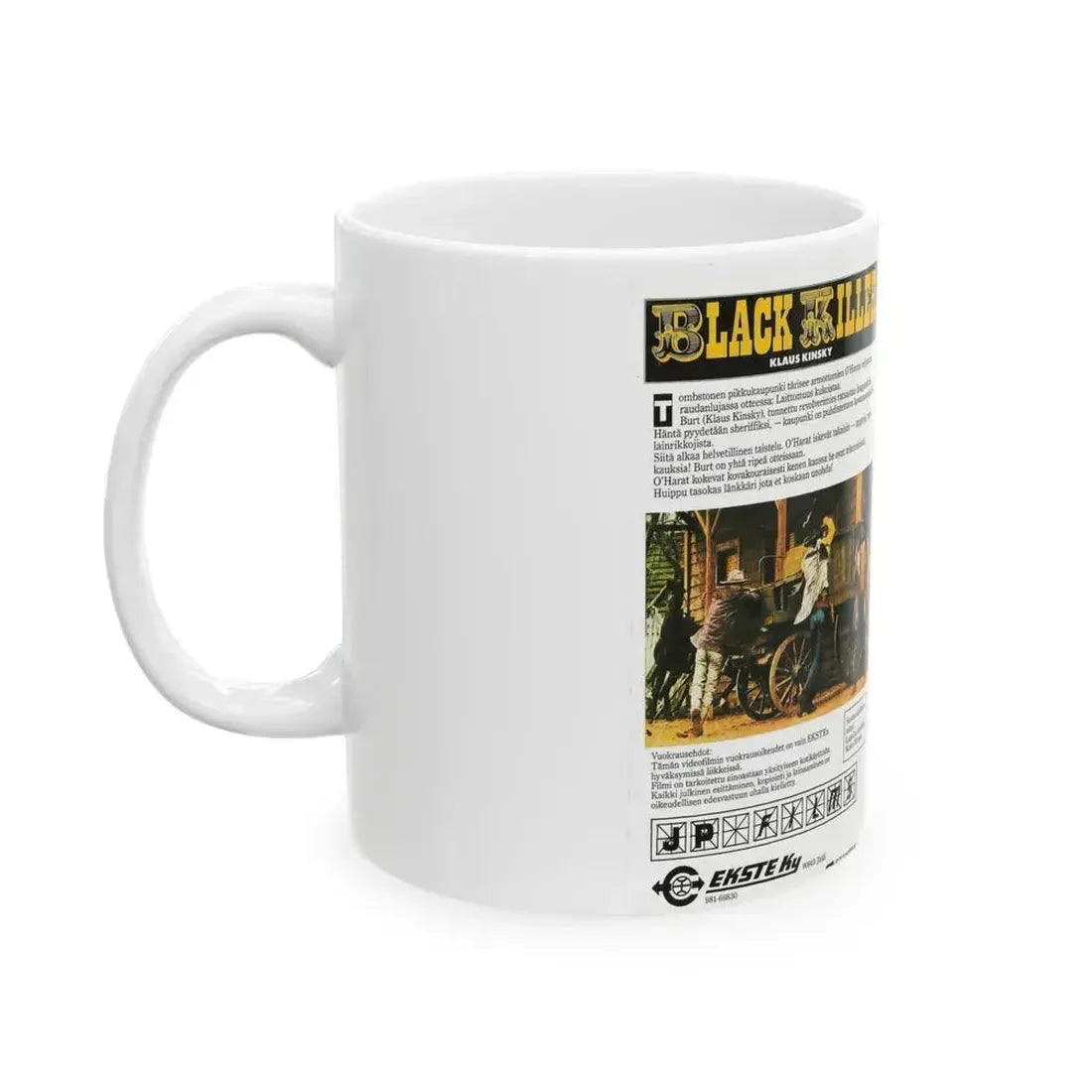 BLACK KILLER (VHS COVER) - White Coffee Mug - Go Mug Yourself