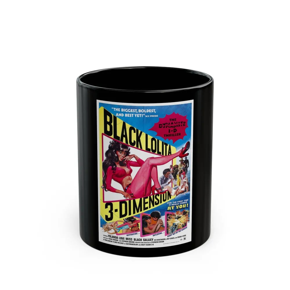 BLACK LOLITA 1974 Movie Poster - Black Coffee Mug-11oz-Go Mug Yourself