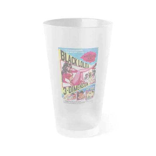 BLACK LOLITA 1974 Movie Poster - Frosted Pint Glass 16oz 16oz Frosted - Go Mug Yourself