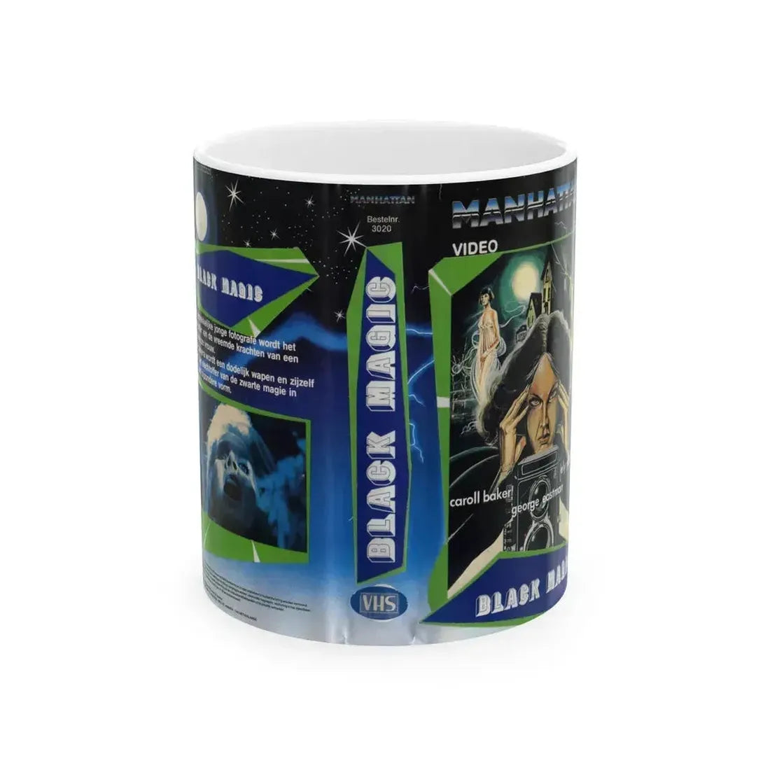 BLACK MAGIC (VHS COVER) - White Coffee Mug 11oz - Go Mug Yourself