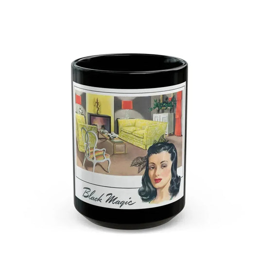 Black Magic Woman advertisement, 1941 - Black Coffee Mug 15oz - Go Mug Yourself