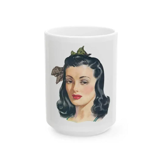 Black Magic Woman advertisement, 1941_ detail - White Coffee Mug 15oz - Go Mug Yourself