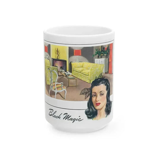 Black Magic Woman advertisement, 1941 - White Coffee Mug 15oz - Go Mug Yourself