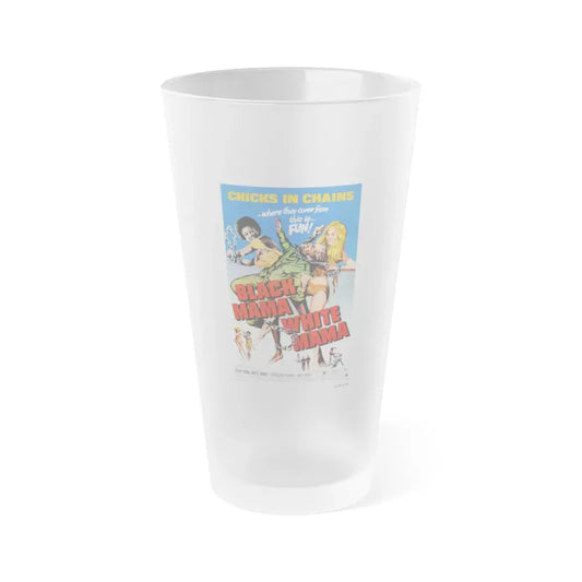 BLACK MAMA WHITE MAMA 1973 Movie Poster - Frosted Pint Glass 16oz Default Title - Go Mug Yourself