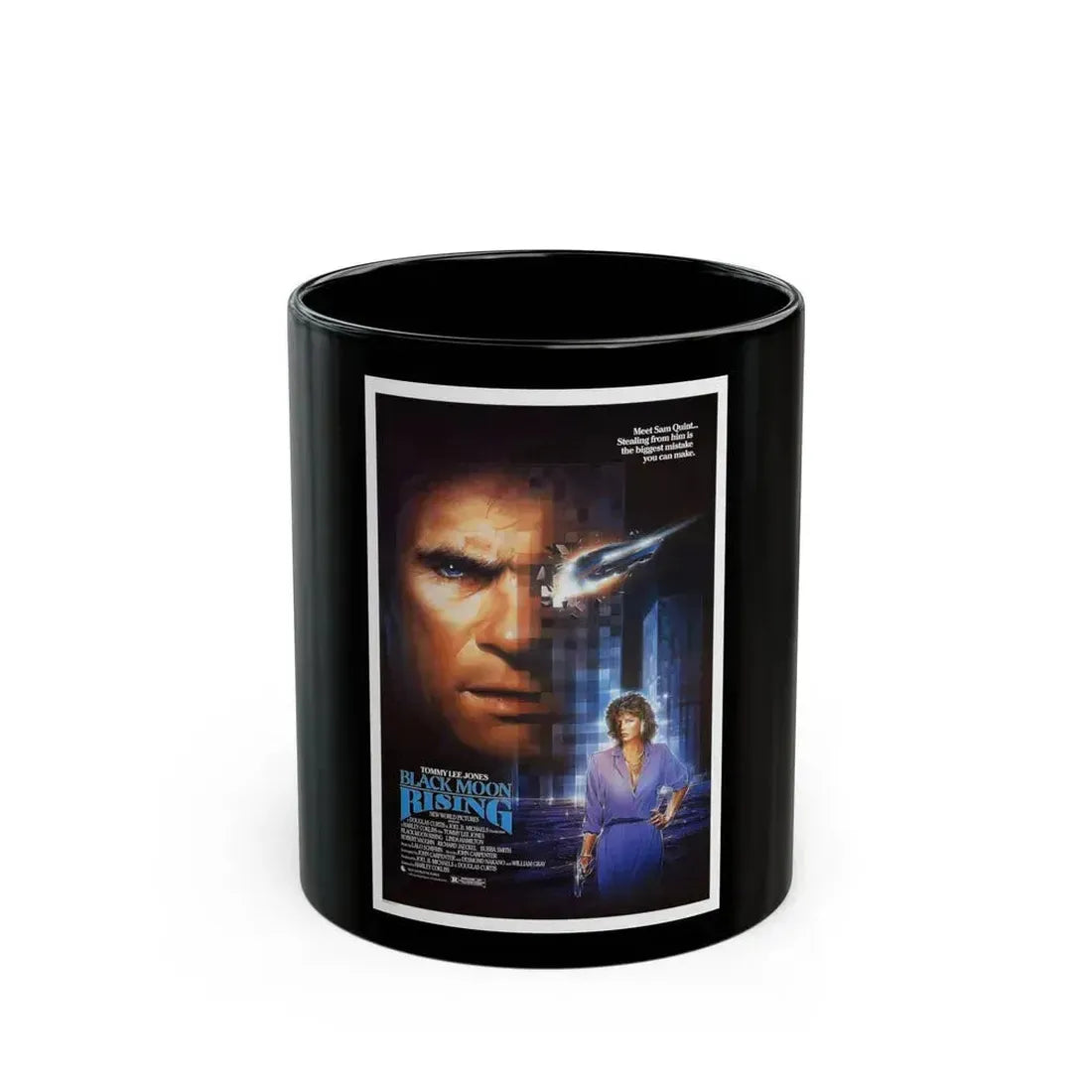 BLACK MOON RISING 1986 Movie Poster - Black Coffee Mug 11oz - Go Mug Yourself