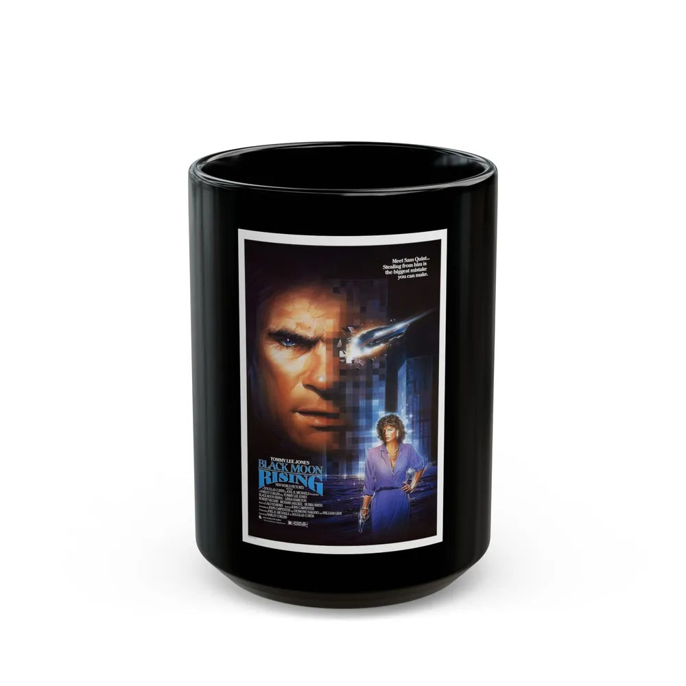 BLACK MOON RISING 1986 Movie Poster - Black Coffee Mug-15oz-Go Mug Yourself