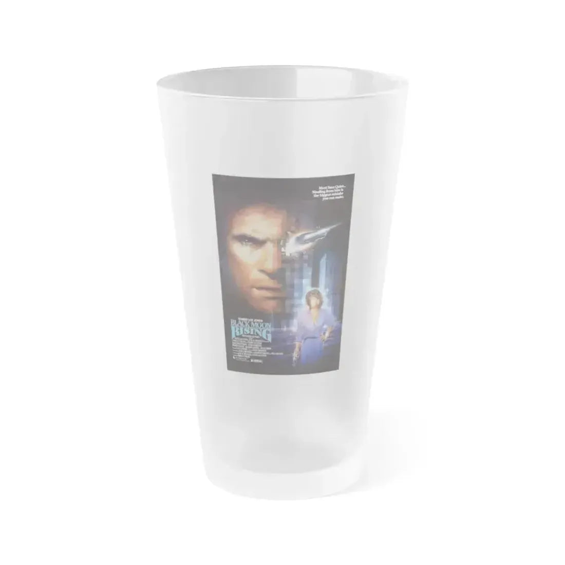 BLACK MOON RISING 1986 Movie Poster - Frosted Pint Glass 16oz 16oz Frosted - Go Mug Yourself