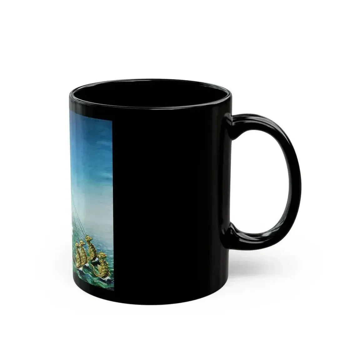 Black Pearl in a Pink Setting, Textron advertisement, 1953 - Black Coffee Mug - Go Mug Yourself